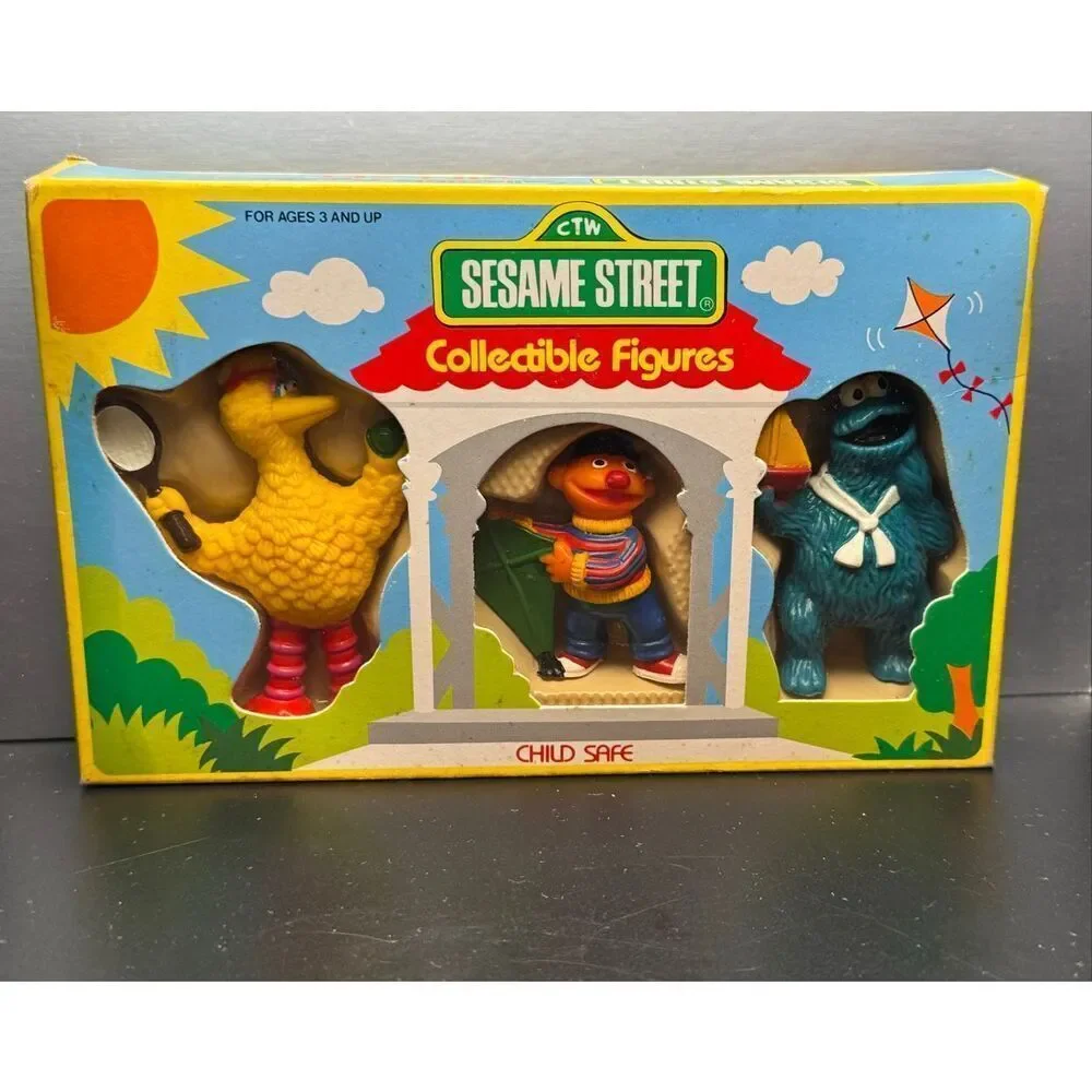 Vintage Sesame Street Muppets Collectible Figures Gift Set Tara Toy Corp/NIB